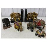 elephant bookends and decorative elephants
