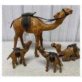 4 leather wrapped camels