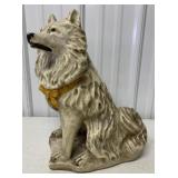 chalkware/plaster dog statue