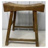 primitive wood stool