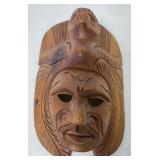 wood carved Mayan mask
