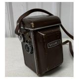 Yashica-D camera in case