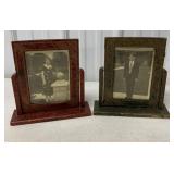 2 paper covered picture frames