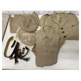 Marine Corp coat, pants, shirt hat covers and
