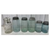 6 fruit jars quarts and pints