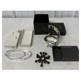 Dansk candleholders and ashtray in boxes