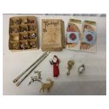 lot of vintage Christmas; Klockspel, Spike Balls,