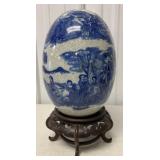 ceramic egg on base