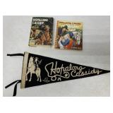 Hopalong Cassidy books and pennant