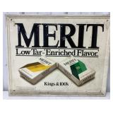Merit cigarettes metal sign