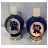 pair of Pabst Blue Ribbon wall sconces
