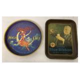 Pabst and Miller High Life beer trays