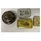 4 small tins including Wilbur