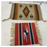 2 small woven mats