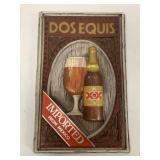 Dos Equis plastic sign