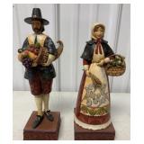 2 Jim Shore Thanksgiving figures