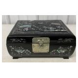 black lacquered jewelry box