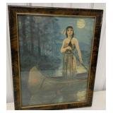 F.R. Harper Indian Maiden framed print