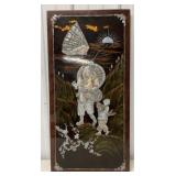 lacquered mother of pearl wall panel