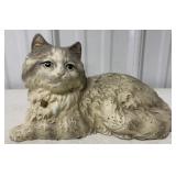cast iron cat doorstop marked Hubley