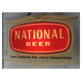 National Beer lighted sign