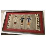 framed Indian weaving