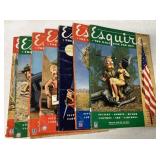 7 1942-43 Esquire magazines
