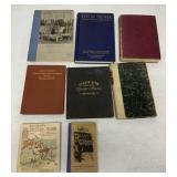 8 assorted books