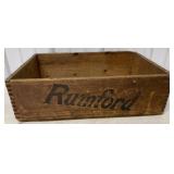 Rumford Yeast Powder wood crate