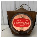 Schaefer beer lighted clock
