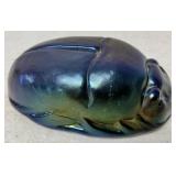Iridescent scarab paperweight
