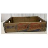 Pepsi-Cola double dot wood bottle crate