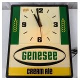 Genesee Cream Ale lighted clock