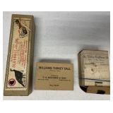 3 turkey calls in boxes