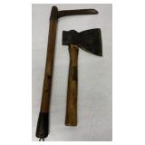 Franklin Tool Co. axe and tobacco/corn knife