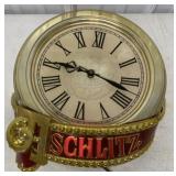 Schlitz lighted clock