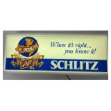 Schlitz light up beer sign