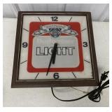 Budweiser Light clock