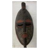 wood and metal mask from Ghana