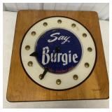 Say Burgie beer clock
