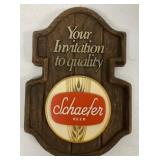 Schaefer Beer plastic sign