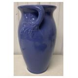 large blue pottery vase