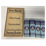 10 Ever-Ready shaving brushes in boxes