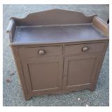 Softwood Pianted 2 Drawer washstand