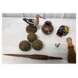 ash tray, brush, decorator items