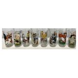 8 Warner Bros. 1976 Pepsi character glasses