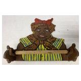folk-art Mammy paper towel holder