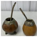 Yerba Mate gourds and Bombilla straws
