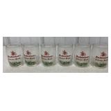 6 Budweiser Anheuser Busch glasses