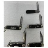 5 knives; Ideal Camper, Syracuse Scout Knife,